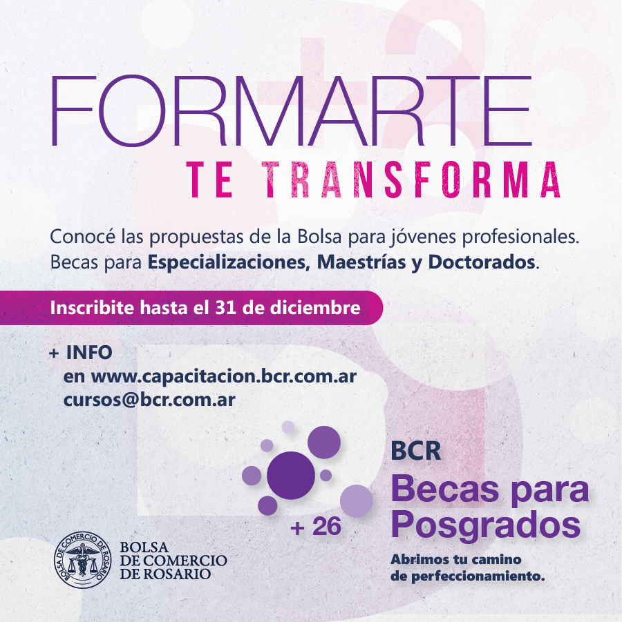 La BCR lanzó un programa de becas de posgrado en transportes y recursos hídricos 1 Becas_FB IG