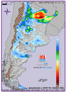 ¿Para dónde serán las próximas precipitaciones? 5 PP_72