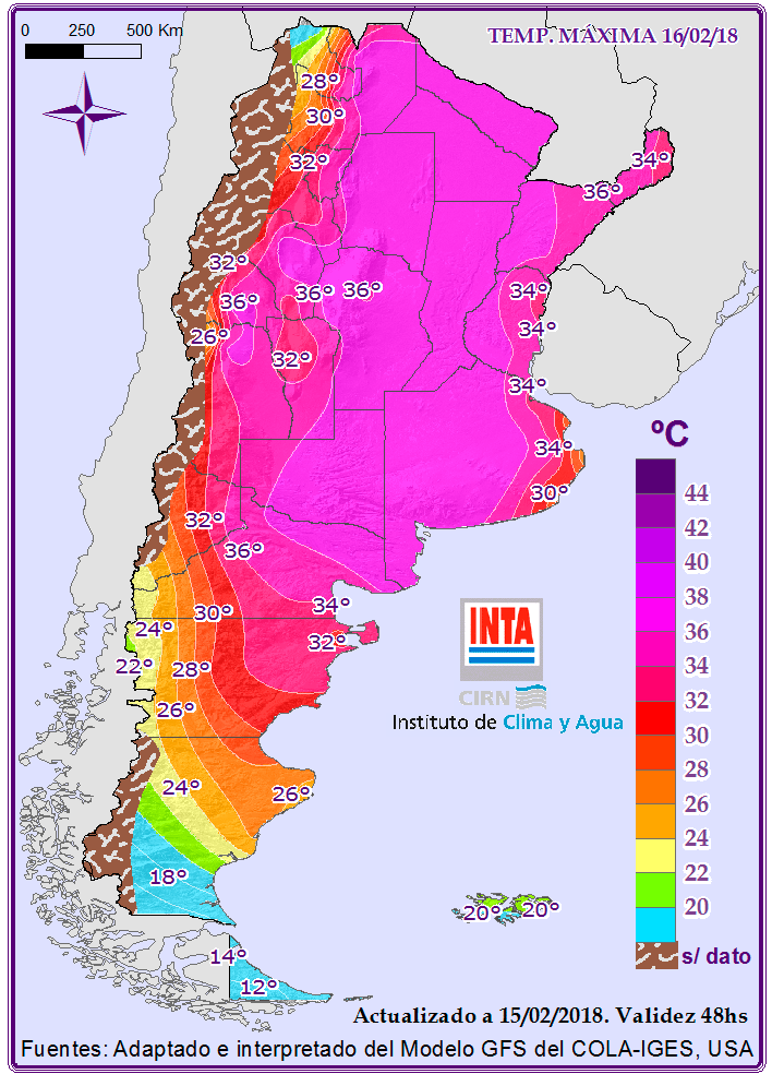 Altas temperaturas y poca agua para la zona núcleo durante el fin de semana 2 Temperaturas