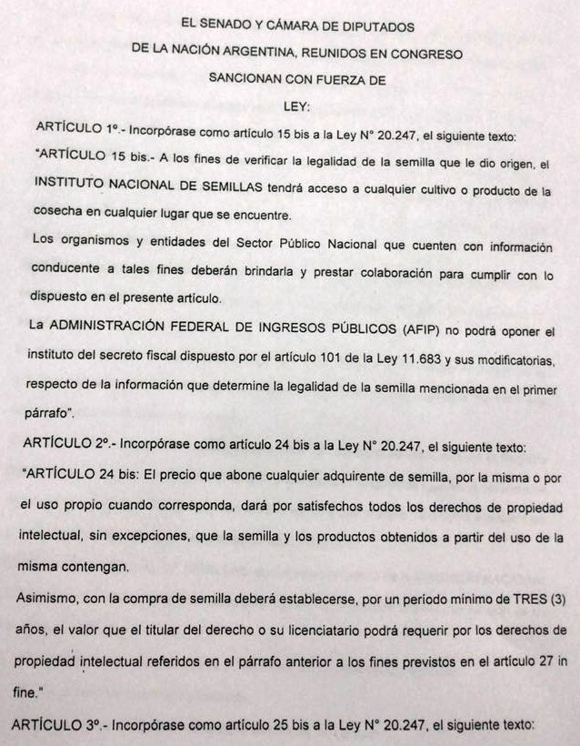 ley de semillas 1