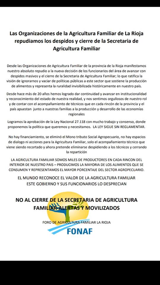 fonaf agricultura familiar