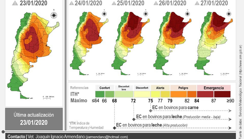 Mapa de ITH para los próximos días