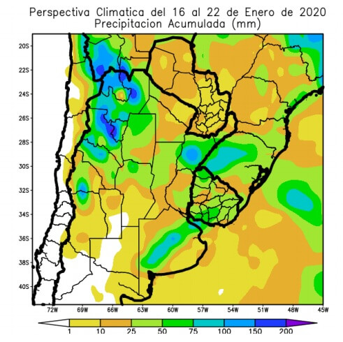 Después del frente frío, prevén un fuerte ascenso de temperaturas en toda el área agrícola 3 Perspectivas precipitaciones