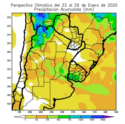Después del frente frío, prevén un fuerte ascenso de temperaturas en toda el área agrícola 4 Perspectivas precipitaciones