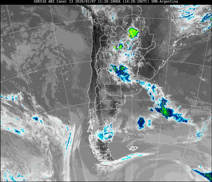 Rigen alertas por tormentas eléctricas fuertes en varios puntos del país 1 Imagen satelital del 7 de febrero