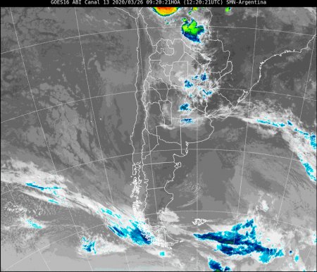 Alertan por tormentas fuertes en el NEA 1 imagen satelital