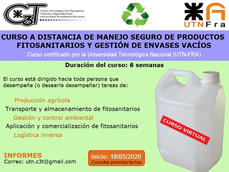 Curso Manejo de Fitosanitarios - UTN - Flyer