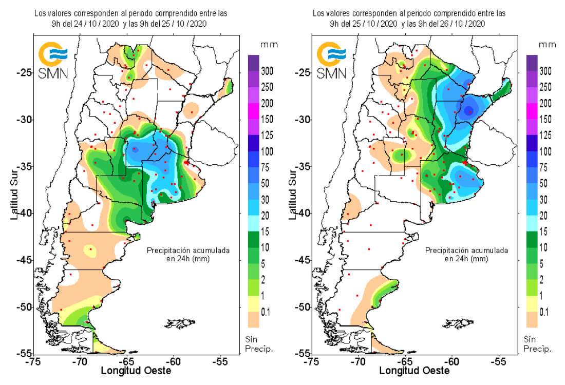 Lluvias acumuladas 201024 25