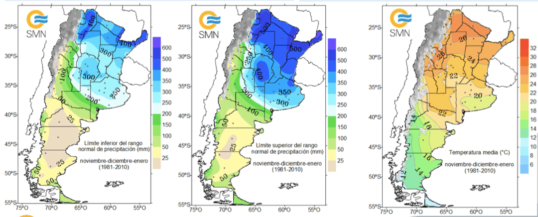 Estadística de lluvias y temperaturas NOV DIC ENE