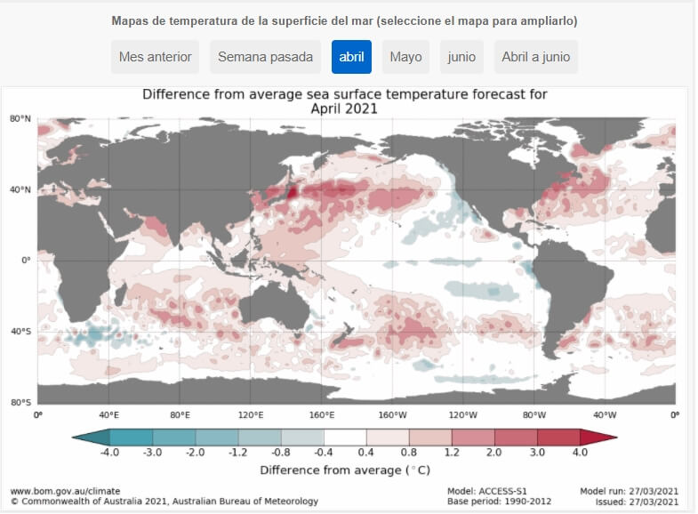 Mapa de El Niño