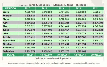 Mercado externo yerba mate