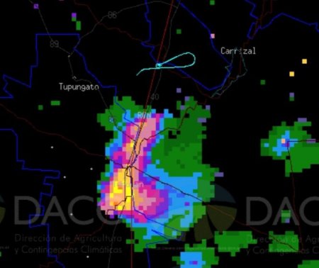Imagen del radar por granizo
