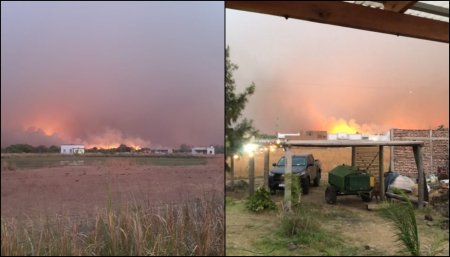 Fuego en el INTA Mercedes