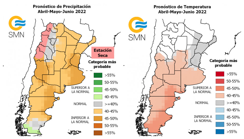 Lluvias y temperaturas para el trimestre otoño