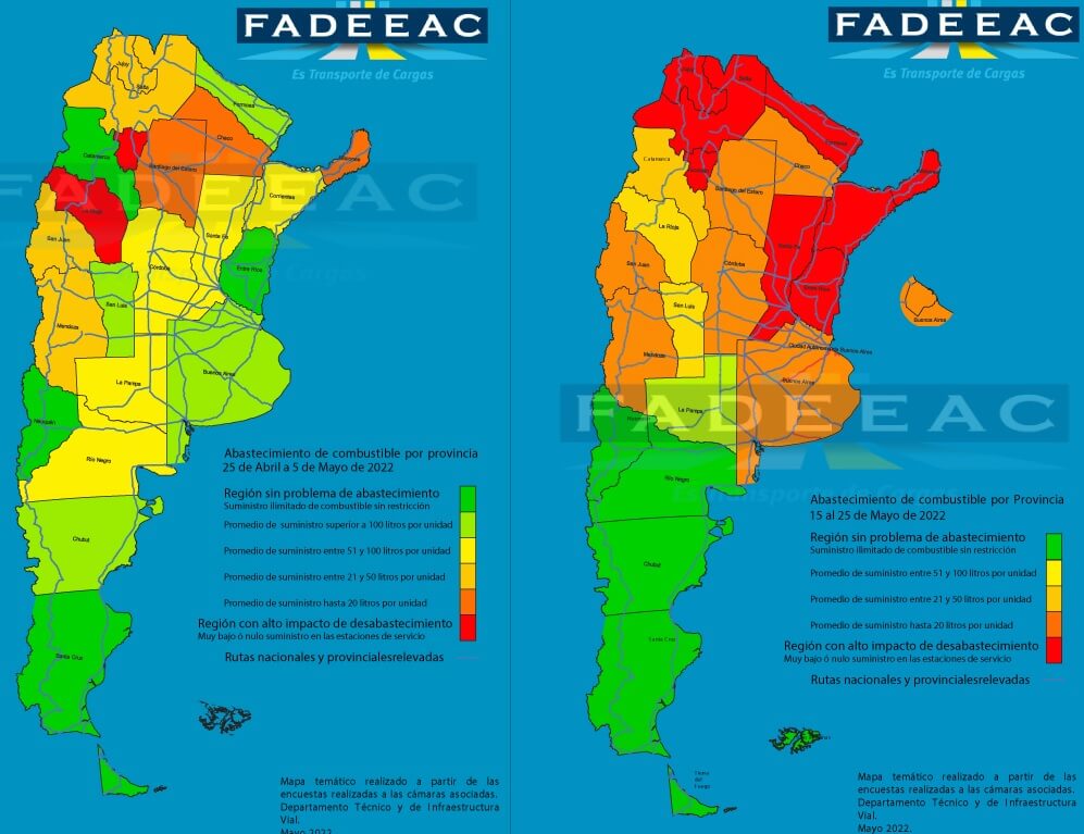 mapas gasoil fadeeac