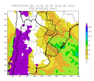 mapa lluvias y nevadas