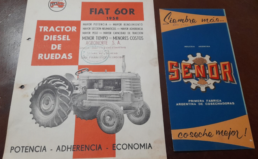 José María, un coleccionista único en Colonia Castelar: tiene más de 14.000 folletos de máquinas agrícolas 2 los dos primeros folletos que tuvo barrale de nino