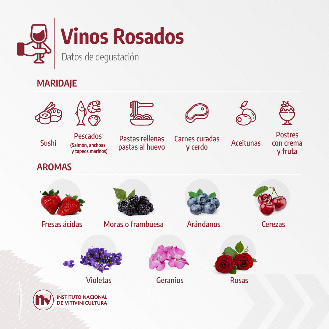 maridaje vino rosado