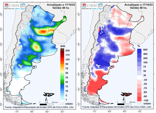 lluvias y anomalia inta