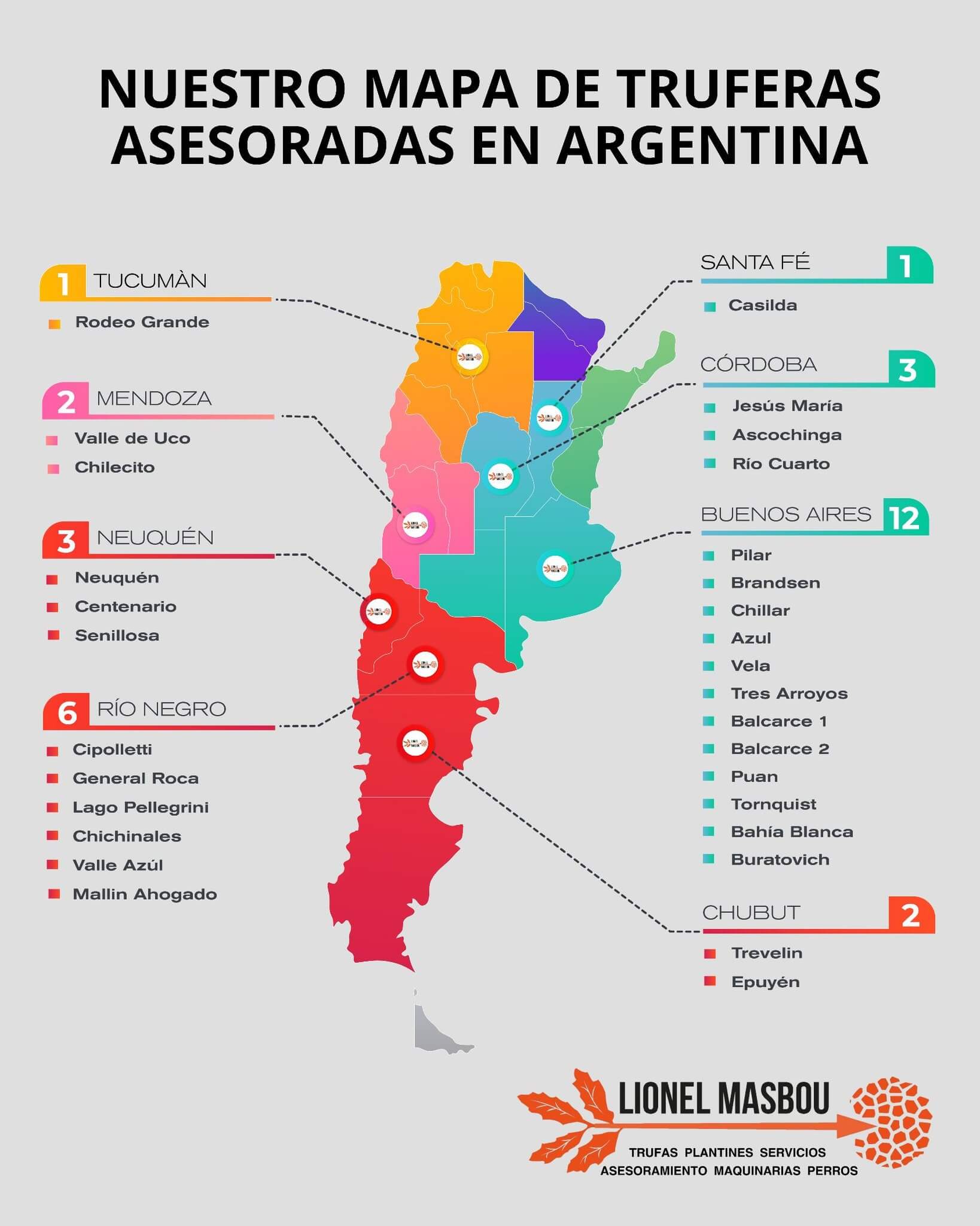 mapa truferas lionel