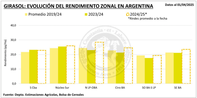 rendimiento girasol