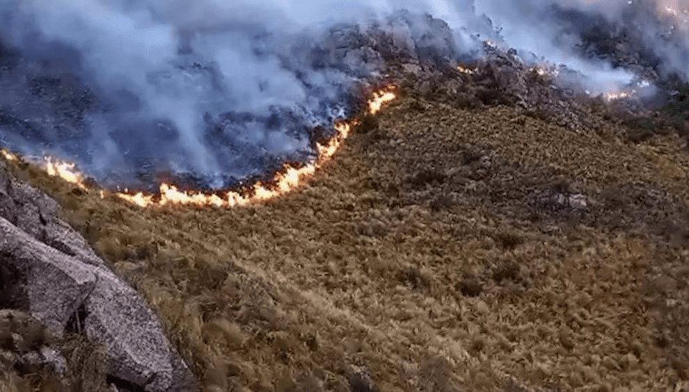 incendio forestal sierras cba