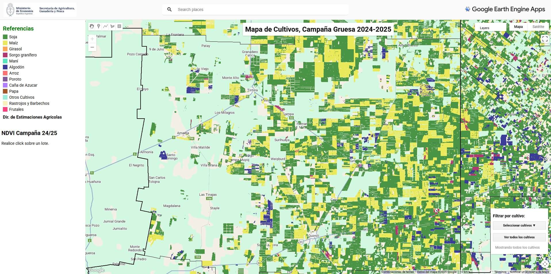 mapa cultivos cerca