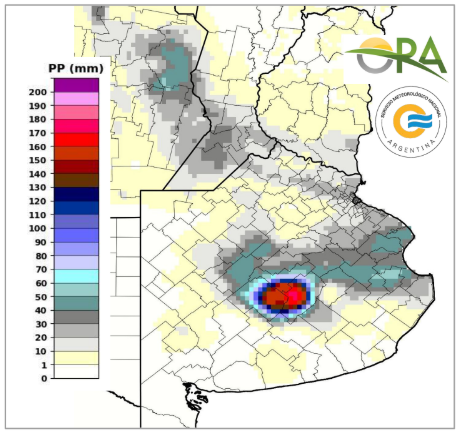 mapa ora lluvias